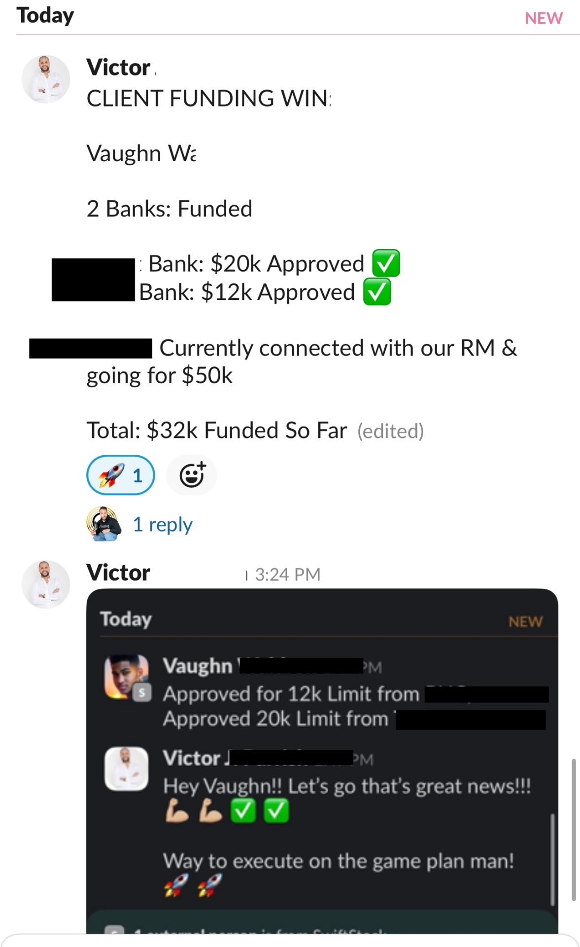 Client funding result screenshot 9