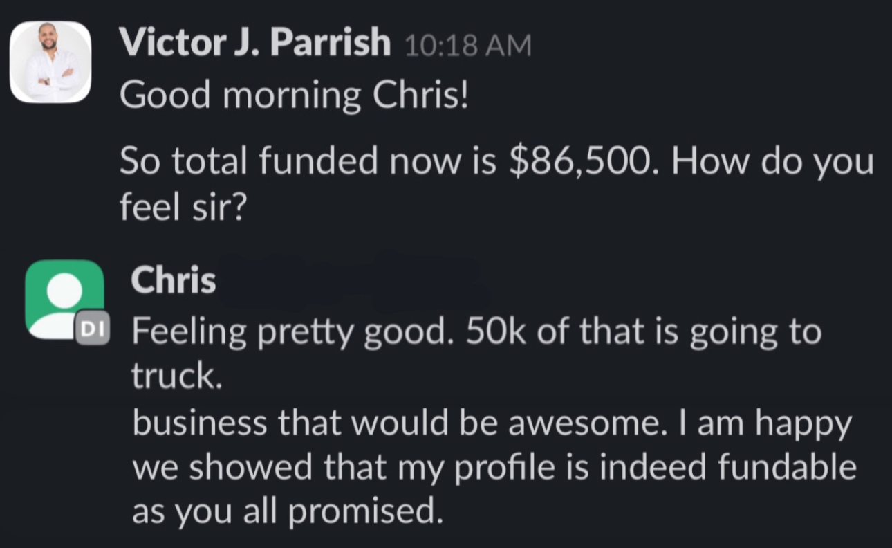 Client funding result screenshot 12